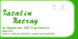 katalin matray business card